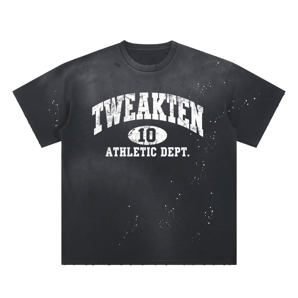 Hand-Frayed Sunfade Paint Splatter T-Shirt