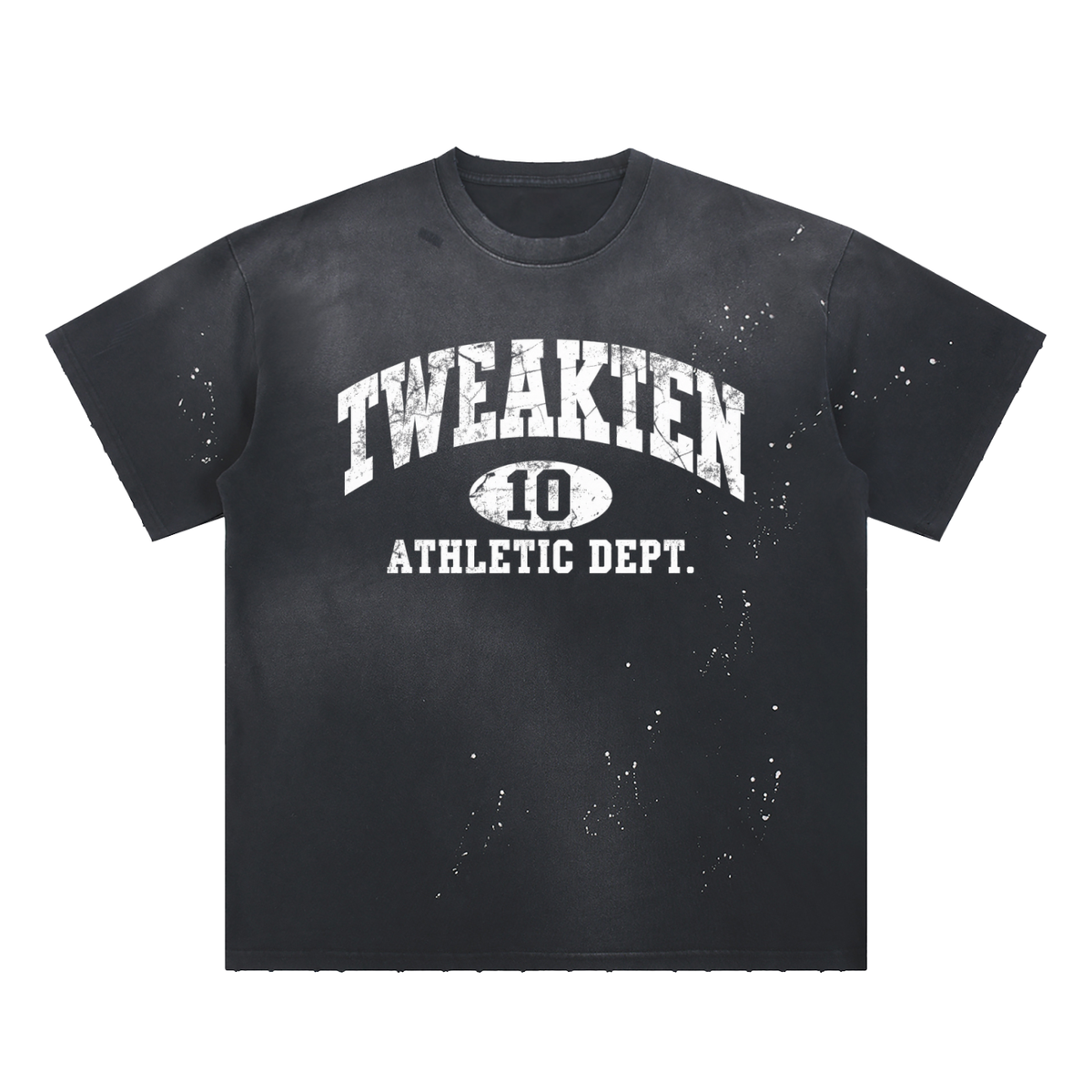 Hand-Frayed Sunfade Paint Splatter T-Shirt