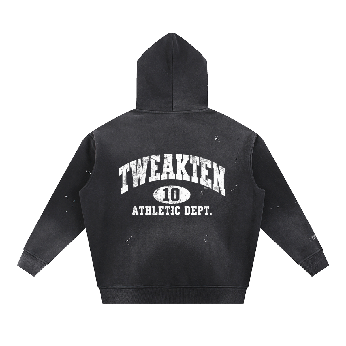 Vintage Washed Frayed Fleece Hoodie